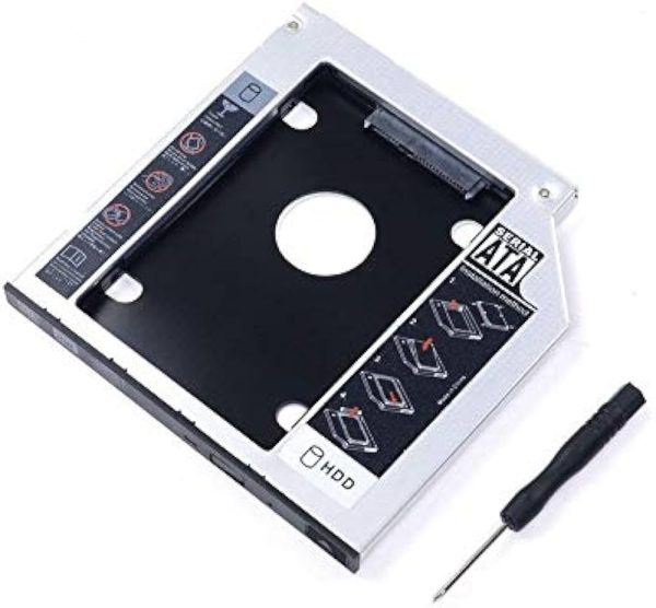 TERABYTE SATA 2nd Hard Disk Drive 2.5'' HDD Caddy for 12.7mm Universal CD/DVD-ROM to Expanded Data Storage on All Laptops