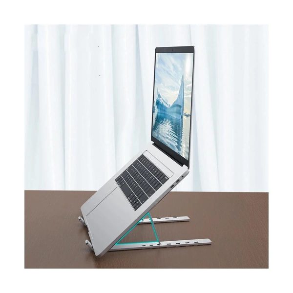 Yuanxin  Retractable Adjustable Silver Laptop Stand with Anti Slip Pad - Image 2