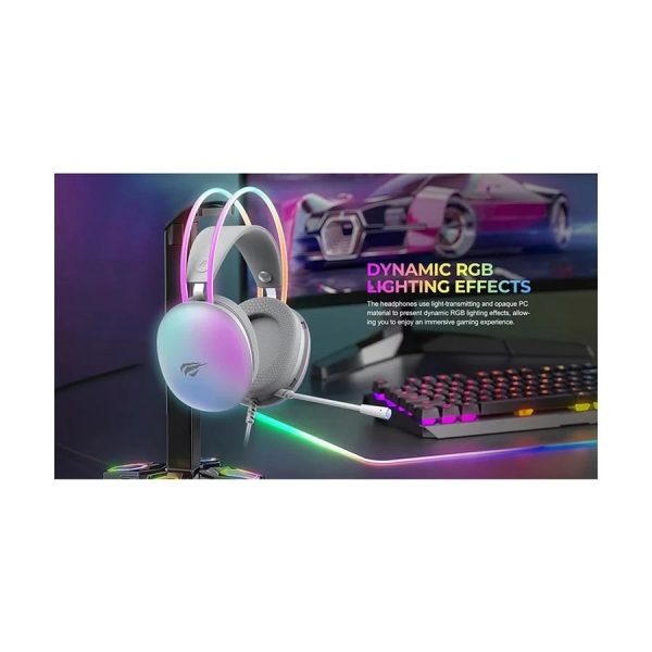 Havit Gamenote RGB Wired White Gaming Headphone - Image 2