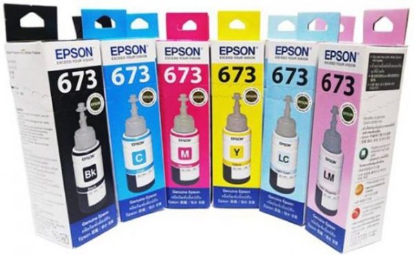 Epson 673 Original 6 Pcs Set Printer Ink Bottle Refill - Image 2